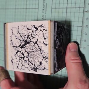Marble Texture Cube Rubber Stamp